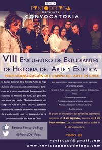 El VIII Encuentro de Estudiantes de Historia del Arte y Estética se realizará el 6 de noviembre. Los abstracts de las ponencias, en tanto, se recibirán hasta el 14 de septiembre.