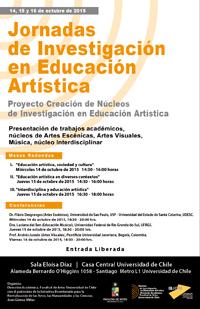 Con entrada liberada, las Jornadas de Investigación en Educación Artística se realizarán el 14, 15 y 16 de octubre en la Sala Eloísa Díaz de la Casa Central de la Universidad de Chile.