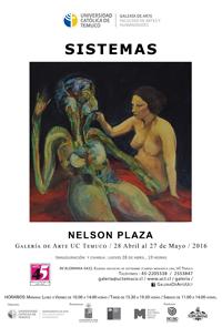 "Sistemas" se titula la muestra que el profesor Nelson Plaza exhibe en la Galería de Arte de la Universidad Católica de Temuco.