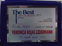 Reconocimiento a "The Best" con el que también fue premiada la académica del DAV gracias a su grabado de metal en aguafuerte.
