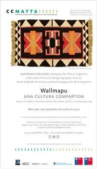 "Wallmapu, una cultura compartida" se exhibirá hasta el 22 de octubre en el Centro Cultural Matta de Buenos Aires.