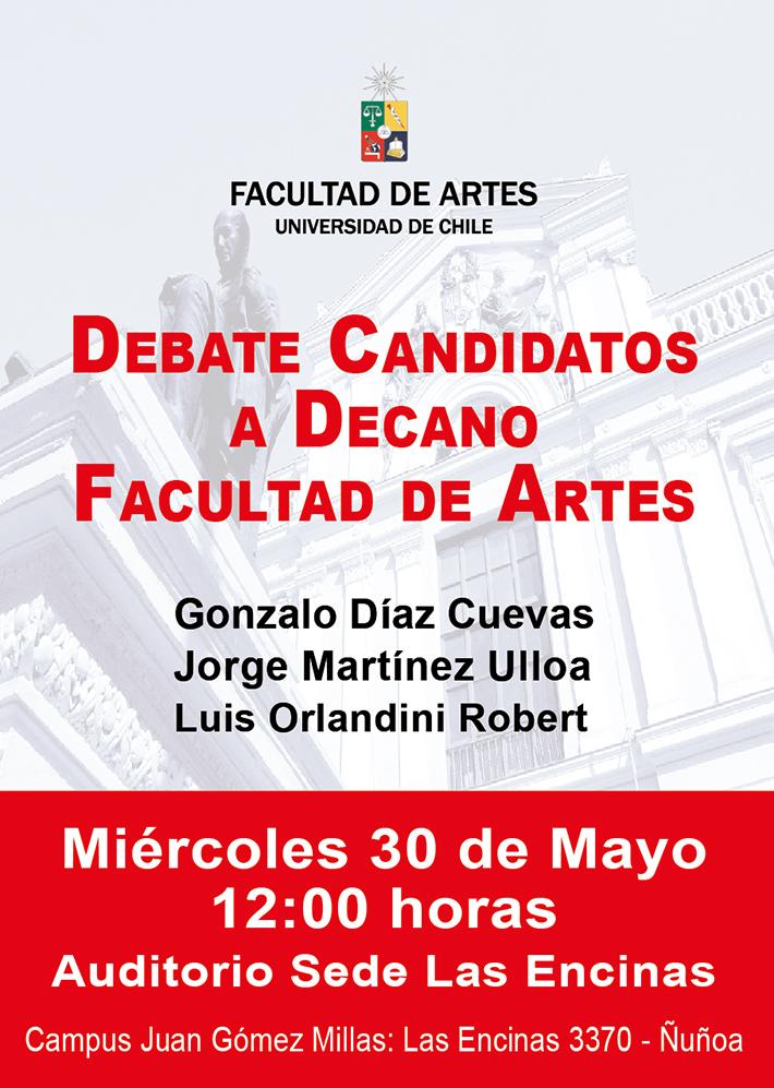 2 instancias de debate se darán: miércoles 30 de mayo, 12:00 horas, Auditorio sede Las Encinas; y jueves 31 de mayo, 12:00 horas, Sala de Conferencias MAC Parque Forestal.