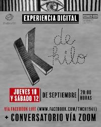 "Ka, de kilo" se estrenará el jueves 10 de septiembre a las 20:00 horas vía Facebook Live y se repetirá nuevamente el sábado 12 de septiembre en el mismo horario.