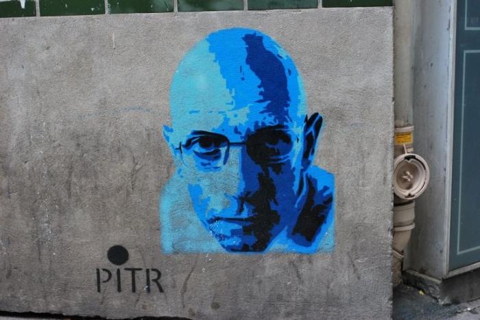 Stencil de Michel Foucault. Crédito: kong niffe.