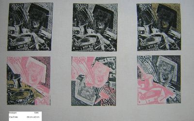 Lorena Vargas Fuenzalida - "Bodegón" Grabado aguafuerte 80x42cm. 1986 Lorena Vargas Fuenzalida - "Bodegón" Grabado aguafuerte 80x42cm. 1986