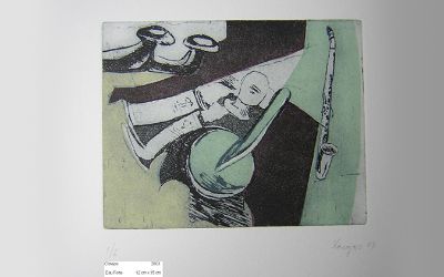 Lorena Vargas Fuenzalida - "Clavijas" Grabado aguafuerte. 2003 Lorena Vargas Fuenzalida - "Clavijas" Grabado aguafuerte. 2003