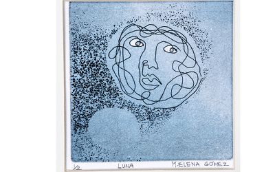 María Elena Gómez Escobar - "Luna" Grabado aguafuerte, 1/2 10x10cm María Elena Gómez Escobar - "Luna" Grabado aguafuerte, 1/2 10x10cm