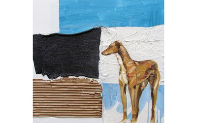 Solange Michele Germain Medina - "Galgo" de "Las ciudades de los perros" dibujo, 40x40 cm. 2015 Solange Michele Germain Medina - "Galgo" de "Las ciudades de los perros" dibujo, 40x40 cm. 2015