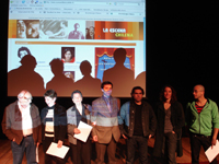 Un grupo heterogéneo de dramaturgos participó en el lanzamiento de "Escena Chilena" el pasado 6 de septiembre en la Sala Agustín Siré de la Escuela de Teatro de la Universidad de Chile.