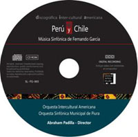 El disco "De Perú y Chile. Música Sinfónica de Fernando García" se presentará el miércoles 28 de mayo a las 19:00 hrs. en la sala Isidora Zegers. 